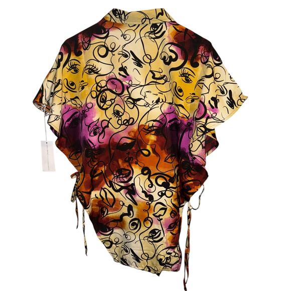 Live 4 Truth Artsy Swimsuit Cover Up Women's 2X Button Up Ties Art to Wear - Picture 6 of 8